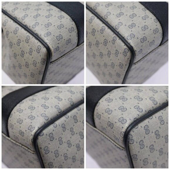 GUCCI Micro GG Supreme Hand Bag PVC Navy Gold 000 40 0207 Auth yk14683 - Picture 14 of 16